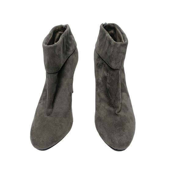 ABOUND Womens Faux Suede Zip Up High Heel Ankle Boots Almond Toe Gray Size 10M - Picture 3 of 6